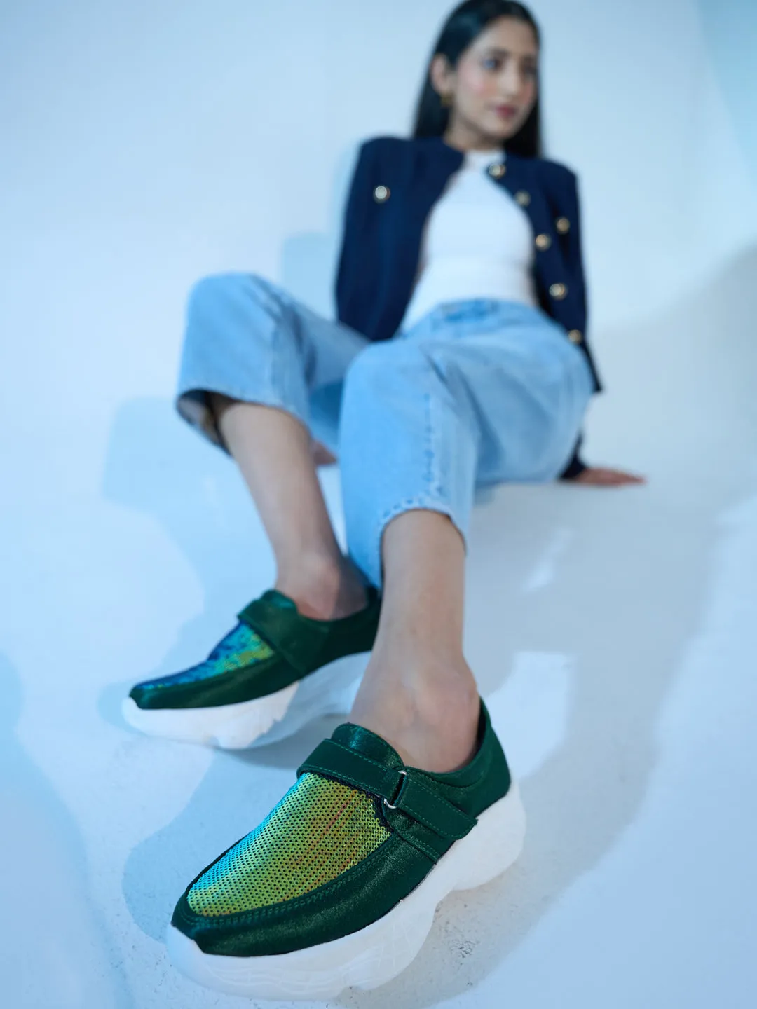 Women Green Stylish Slip On Sneakers Marc Fisher Sneakers