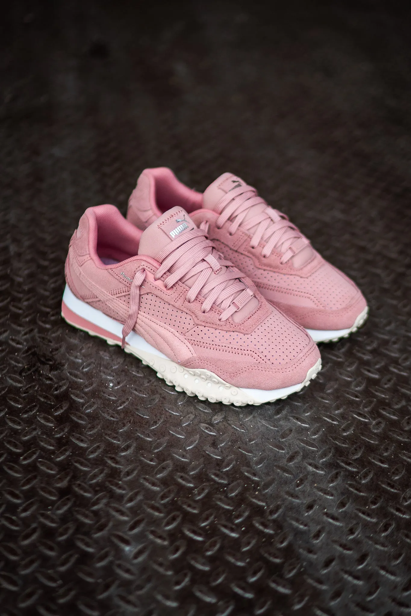 Wide With Sneakers Women Puma Blacktop Rider (Future Pink/Alpine Snow)