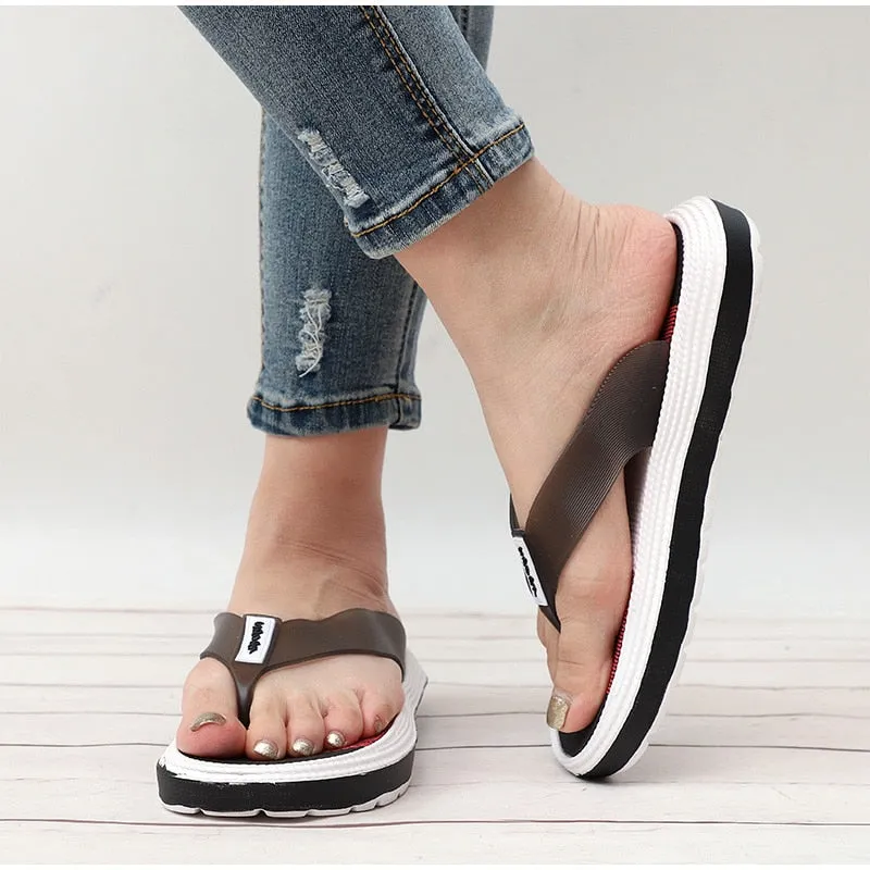 Bow Studded Flip Flops Women's Summer Casual Platform Flip Flops