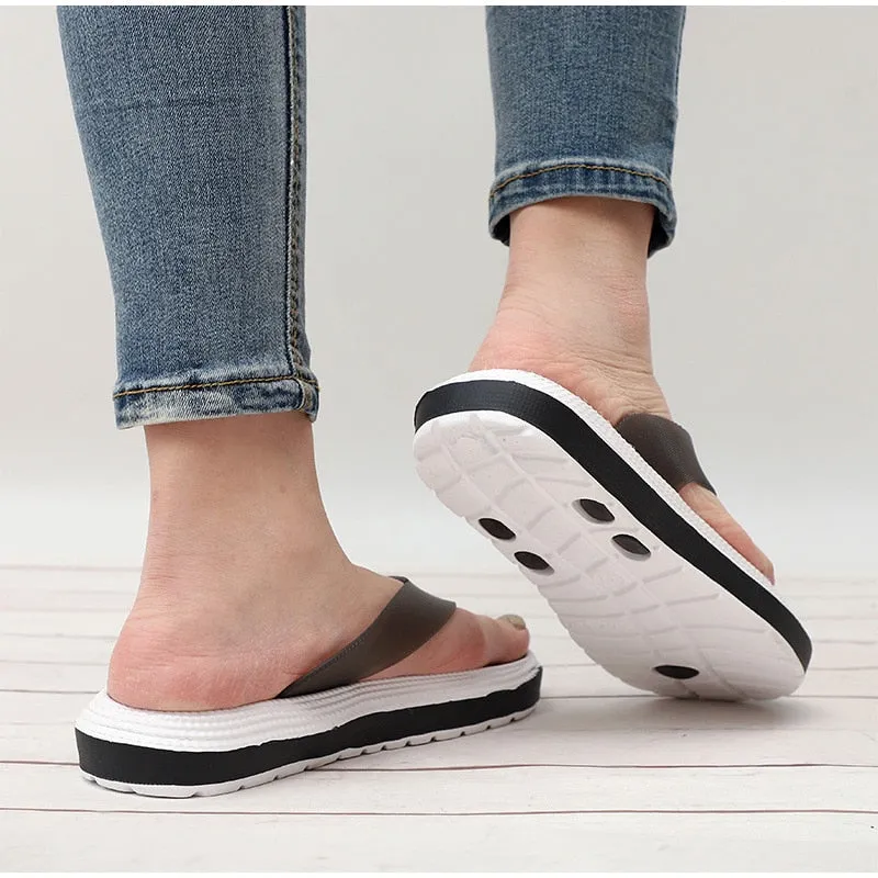 Best Flip Flops For Heel Spurs Women's Summer Casual Platform Flip Flops