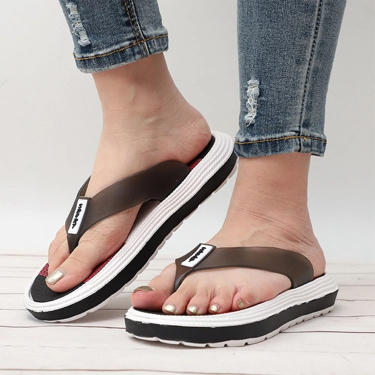 Flip Flops On Palafox Women's Summer Casual Platform Flip Flops