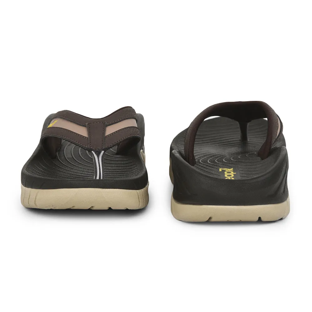 Leap7x By Liberty Men EVERLAST-2 Brown Casual Flip-Flop Sheepskin Moccasin Slippers