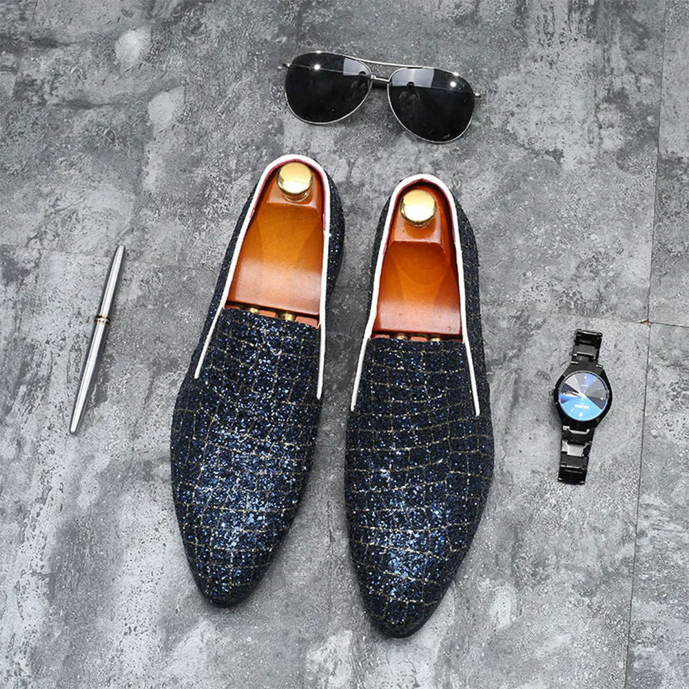 Rose Gold Loafers Shimmering Loafers Men Dress Shoes