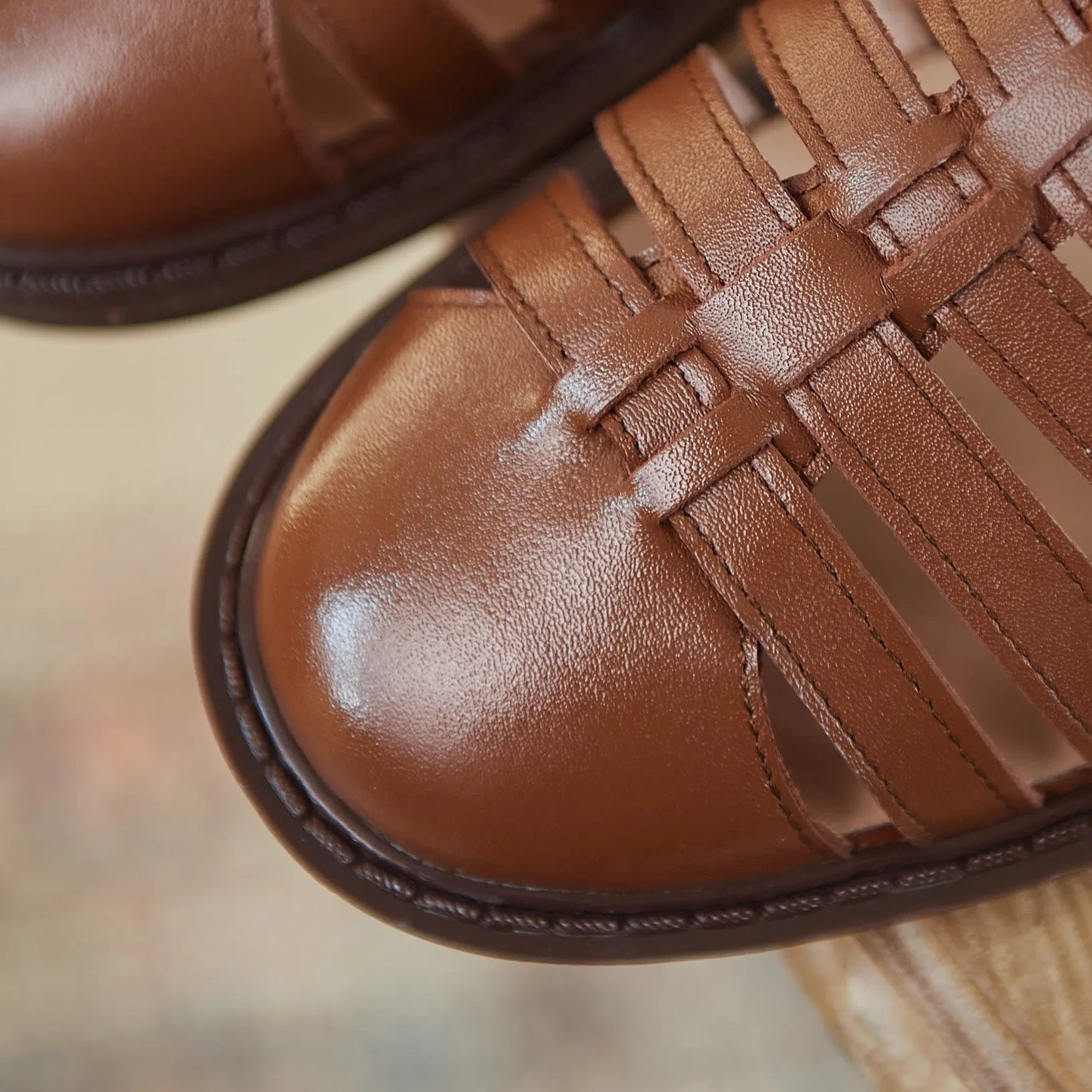 Sport Slide Sandals Womens Leather Fisherman Braided Flat Sandals Closed Toe