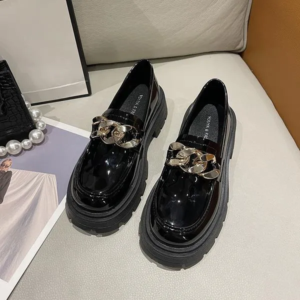 Anne Klein Shoes Loafers Nellie Round Toe Chunky Lolita Platform Loafers - 4 Colors