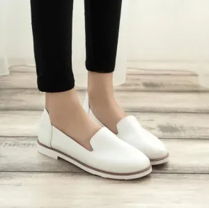 Spring Street Little White Shoes Fashion women Flats Women flat Shoes Women Ladies Girls Loafers Coach