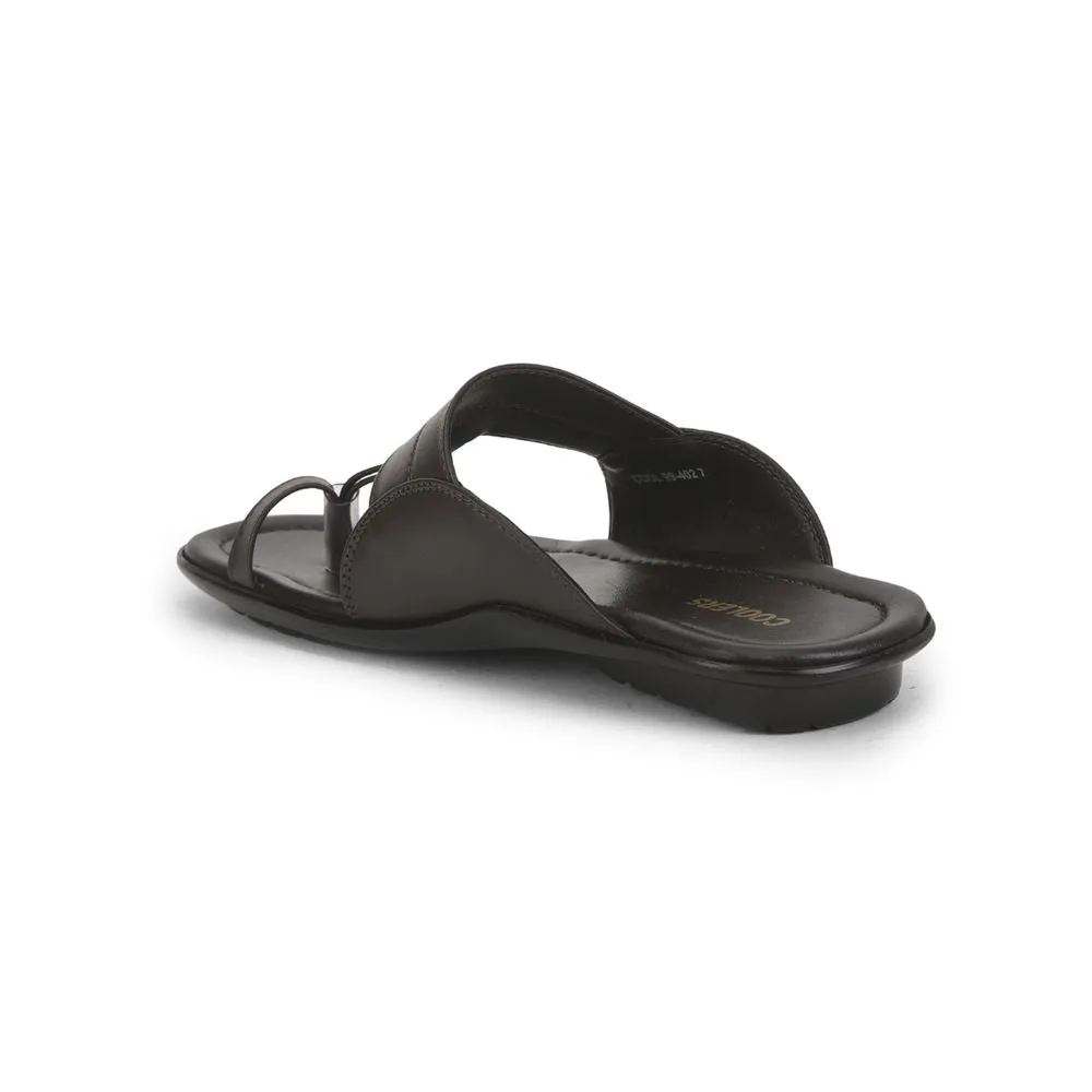 Coolers Casual Brown Toe Ring Slippers For Men COOL99-402 By Liberty Racoon Slippers