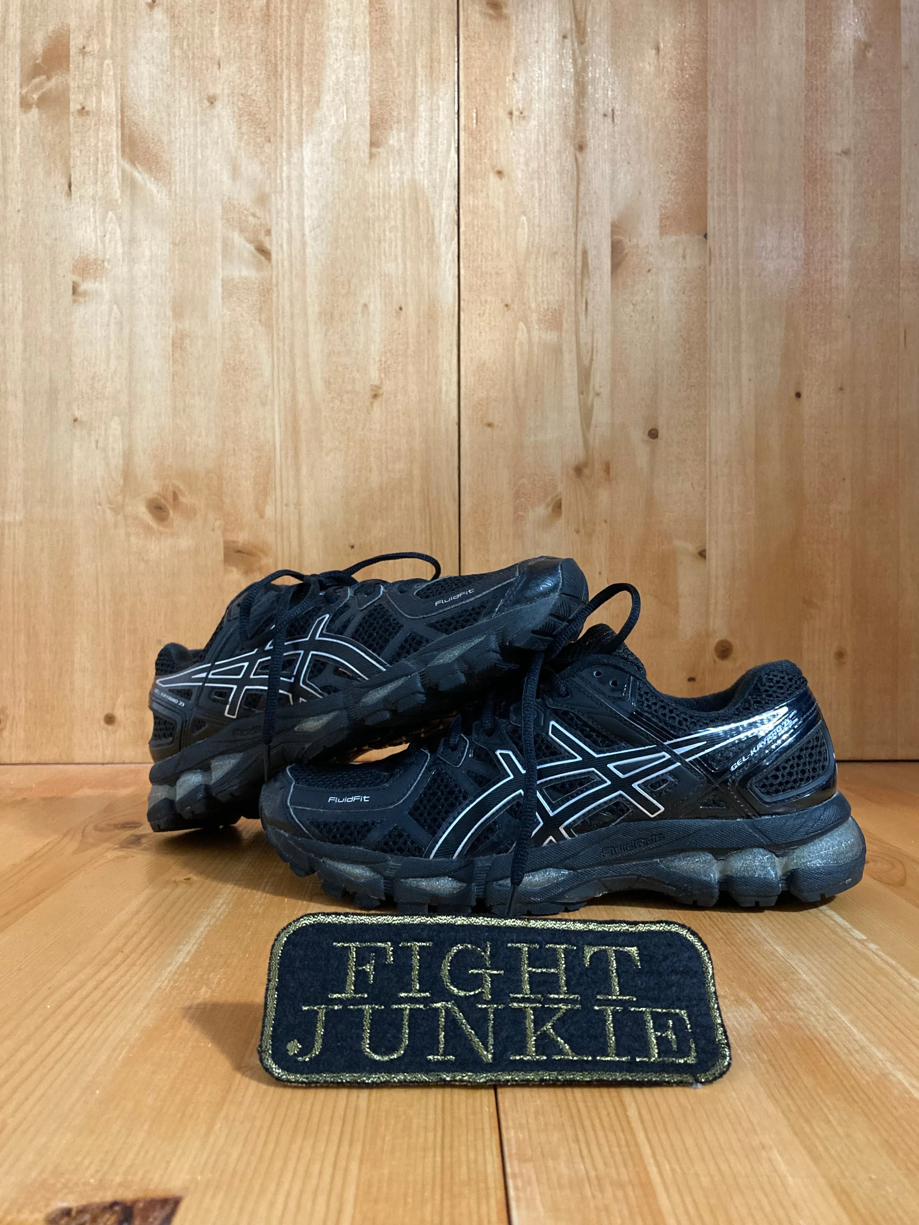 Asics Trail Shoe ASICS GEL KAYANO 21 Women Size 8.5 Running Training Shoes Sneakers Triple Black T4H7N