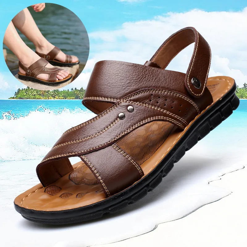 Cactus Slippers Men Sandals Summer Beach Shoes Adjustable Back Strap Design Slippers Slides