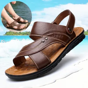 Men Sandals Summer Beach Shoes Adjustable Back Strap Design Slippers Slides Toddlers Slippers
