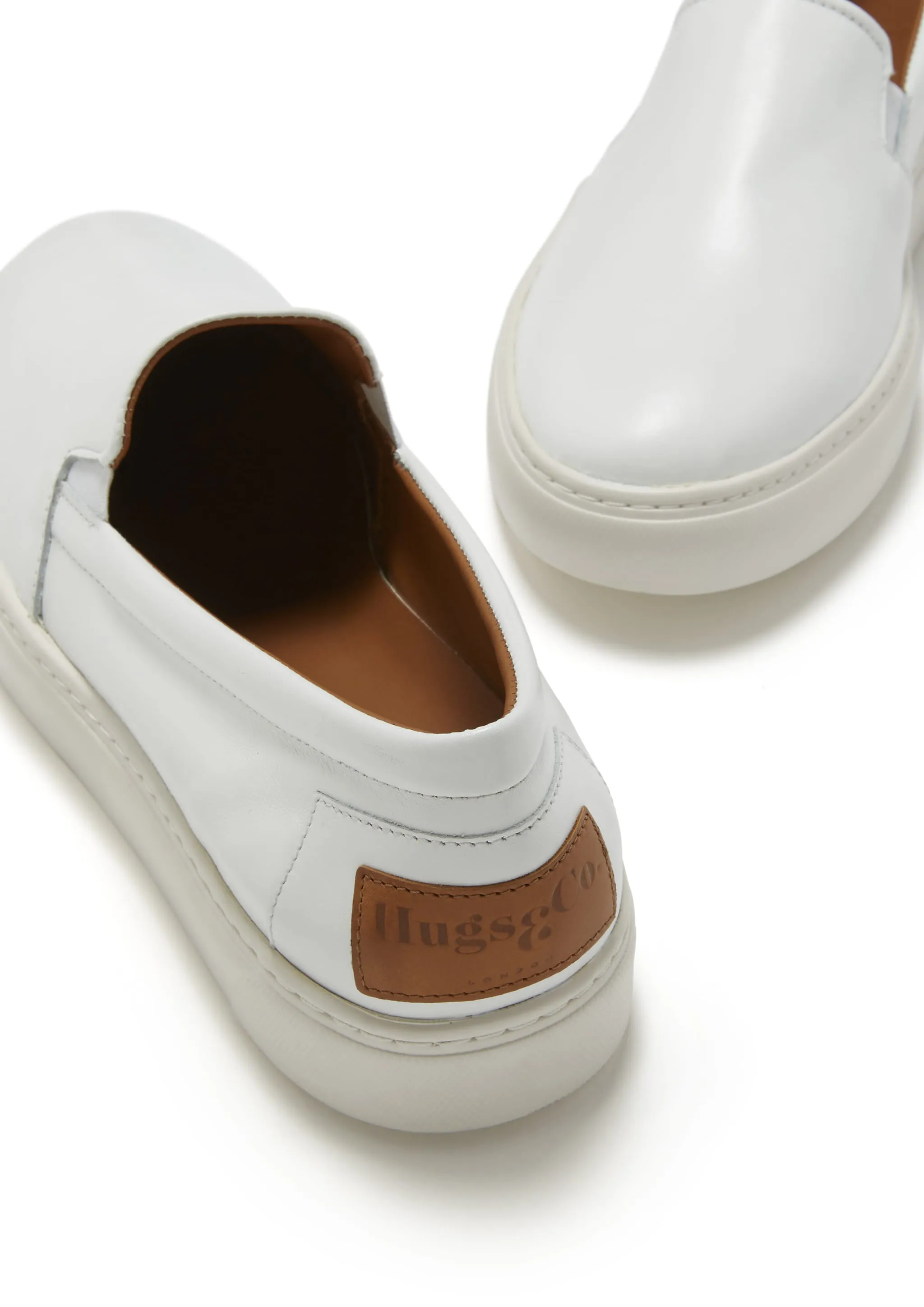 Slip-on Sneakers, white leather Sneakers Ted