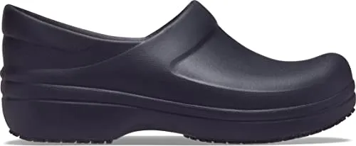 Crocs Women's Neria Pro II LiteRide Clog | Slip Resistant Work Shoes, Black, 8 Steel Toe Leather Work Boots