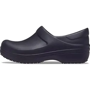 Winter Safety Toe Work Boots Crocs Women's Neria Pro II LiteRide Clog | Slip Resistant Work Shoes, Black, 8
