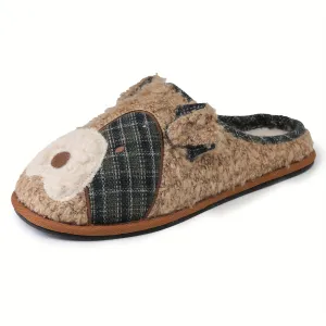 Slippers Look Like Sneakers Men Slippers Slides Cute Cartoon Animal Memory Foam Plush House Shoes