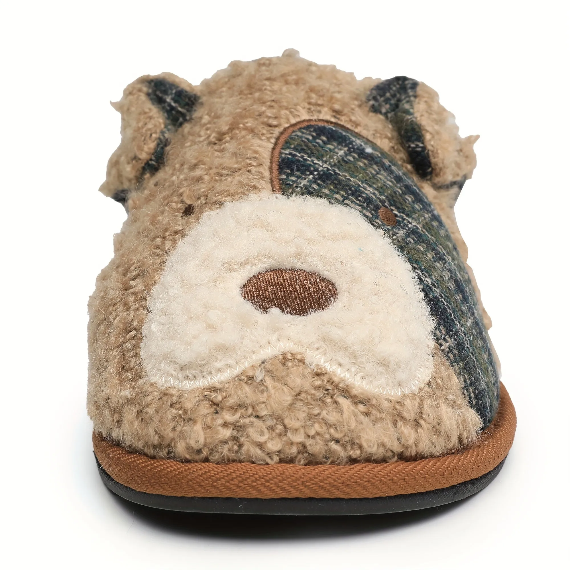 Men Slippers Slides Cute Cartoon Animal Memory Foam Plush House Shoes Wedge Slides