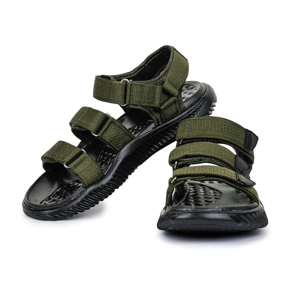 A-HA Casual Olive Green Sandals For Men STAMINA-4E By Liberty Slippers Nearby