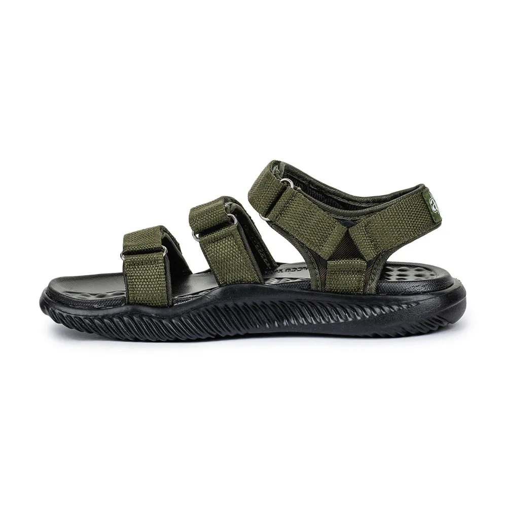 A-HA Casual Olive Green Sandals For Men STAMINA-4E By Liberty Slippers For Achilles Tendonitis