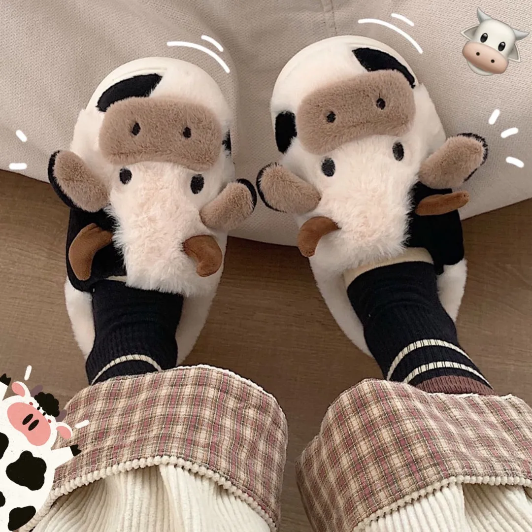Best Indoor Slippers Fluffy Cow Slippers