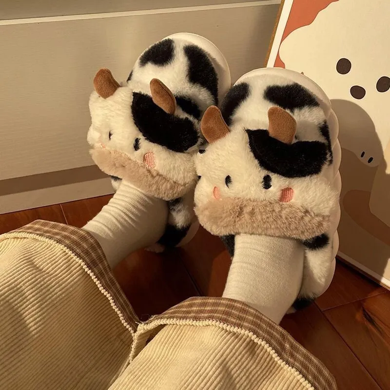 Boomba Slippers Fluffy Cow Slippers
