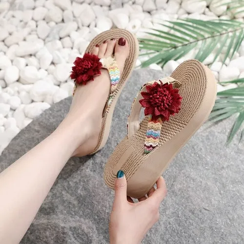 Beach Flip Flops Summer Platform Italian Slippers