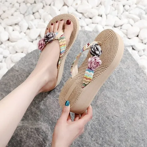 Valentine's Day Slippers Beach Flip Flops Summer Platform