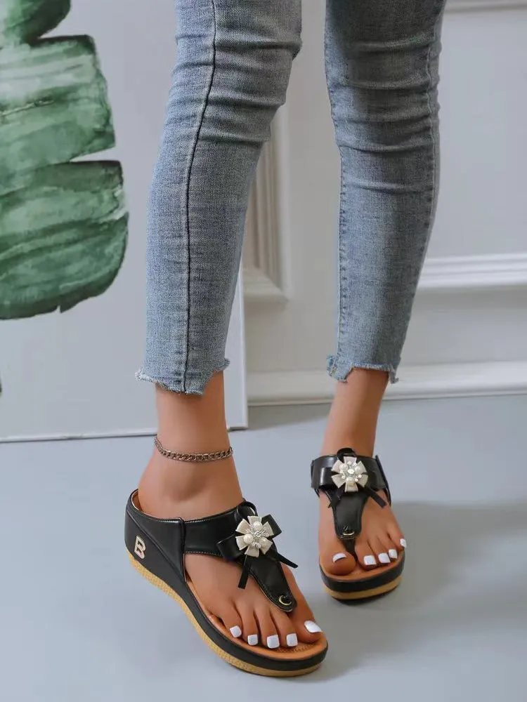 Non Skid Soles For Slippers Women'S Sandals With Floral