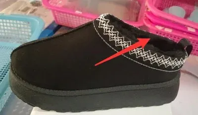 Women's Plush Fleece Half Slippers with Thick Bottom Flip Flops Vs Slides