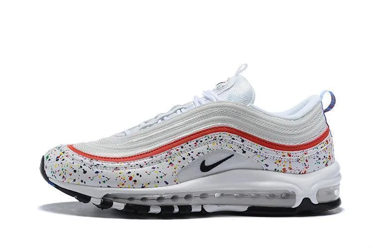 Asic Trail Running Shoes Nike Air Max 97 White Red  Shoes Sale Men Size US 7-11