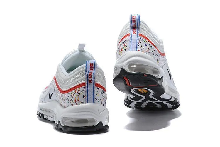 Asics Shoes Boston Nike Air Max 97 White Red  Shoes Sale Men Size US 7-11