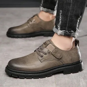 Worker Boots Vintage polished big-toe work shoes for men