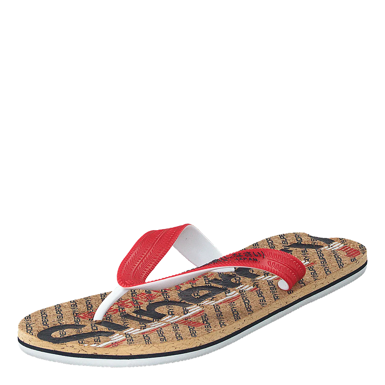 Gemma Slippers Cork Colour Pop Flip Flop Navy/true Red/cork