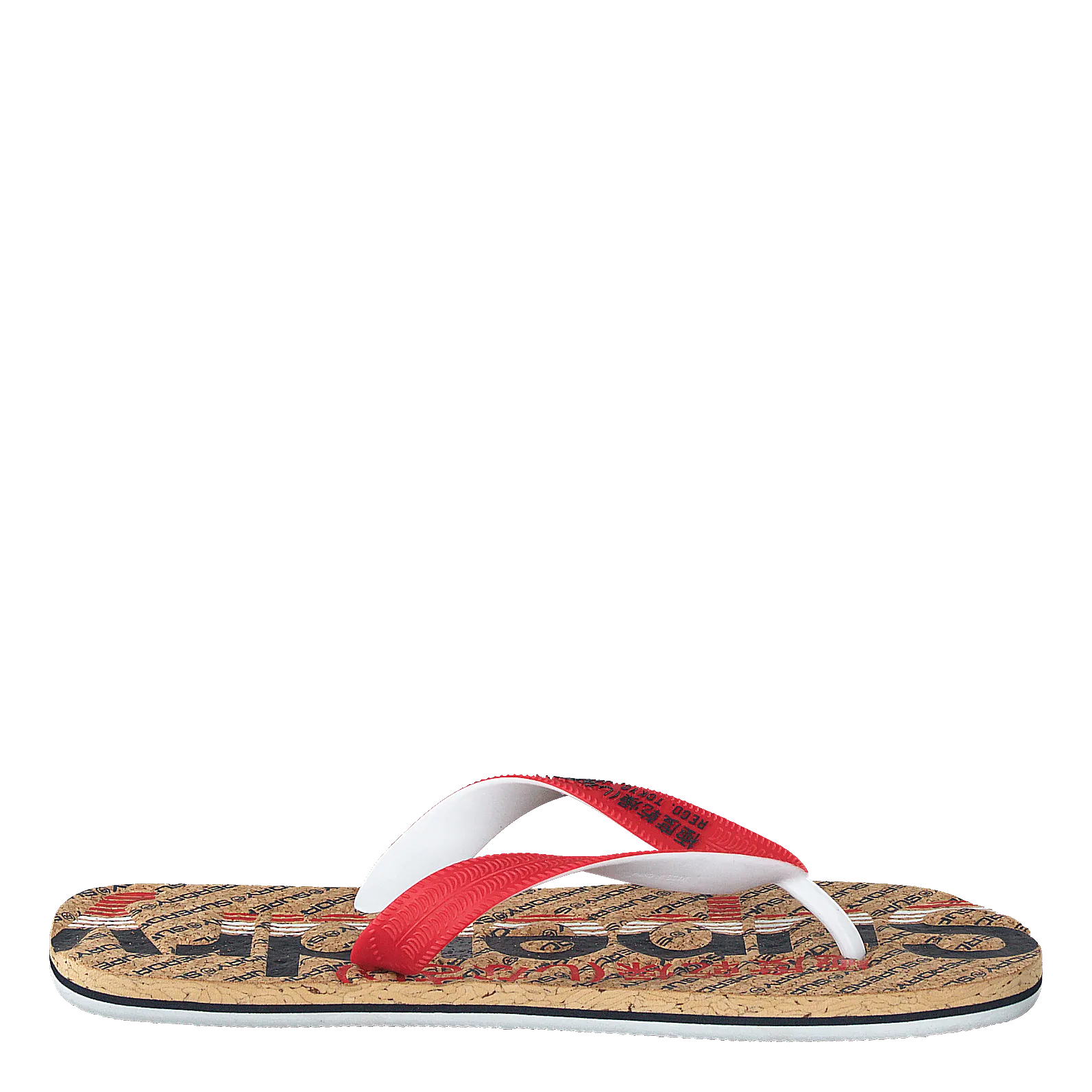 Heatable Slippers Cork Colour Pop Flip Flop Navy/true Red/cork