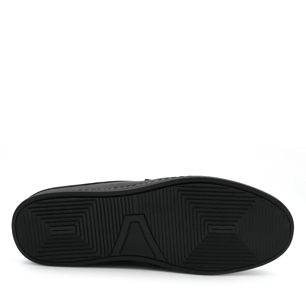 Sparkly Slip On BRUNO CO. Leather Men's Mules Shoes (Black)