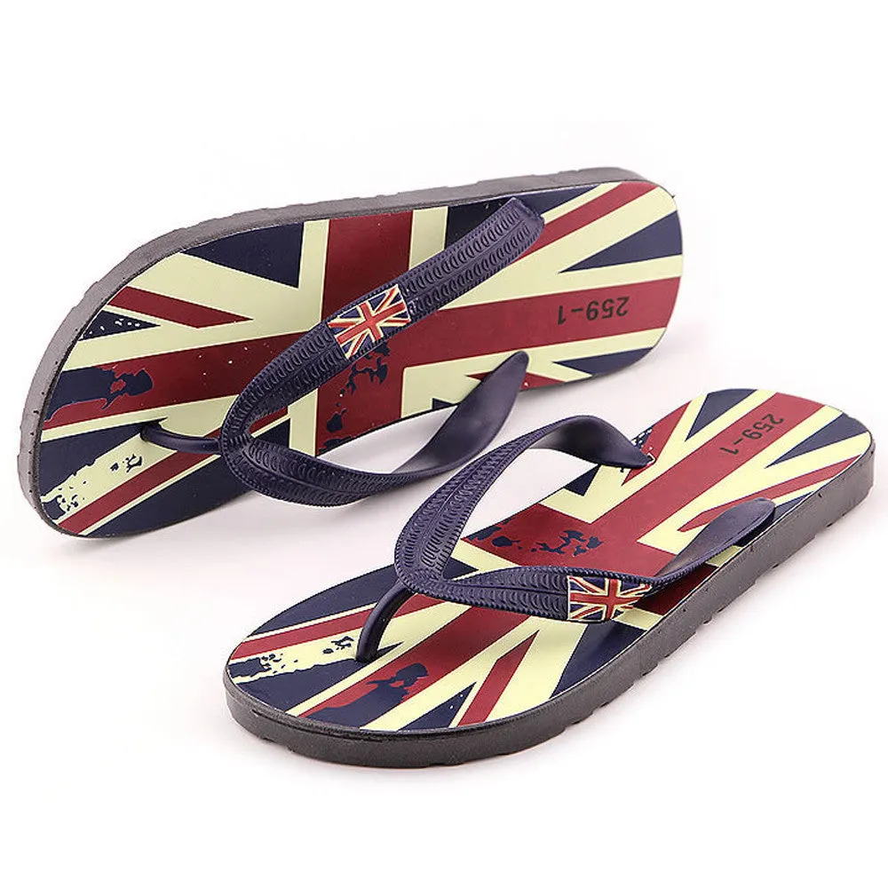 Beach Man shoes Rice flag Flip-flops Slippers Men Beach Sals Home Slippers salias mujer Goth Slippers
