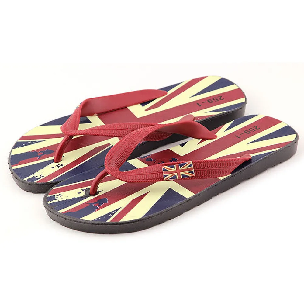 Beach Man shoes Rice flag Flip-flops Slippers Men Beach Sals Home Slippers salias mujer Kira Sport Slide