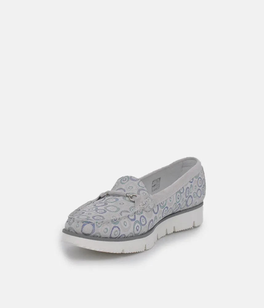 Vittoria Mengoni Gorgeous Grey Circle Loafers Size 15 Loafers