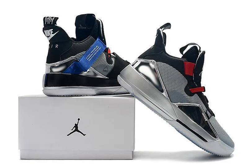 Nike Air Jordan 33 Grey Silver Black Men Shoes !!! CYBER MONDAY SALE !!! Baby Asics Shoes