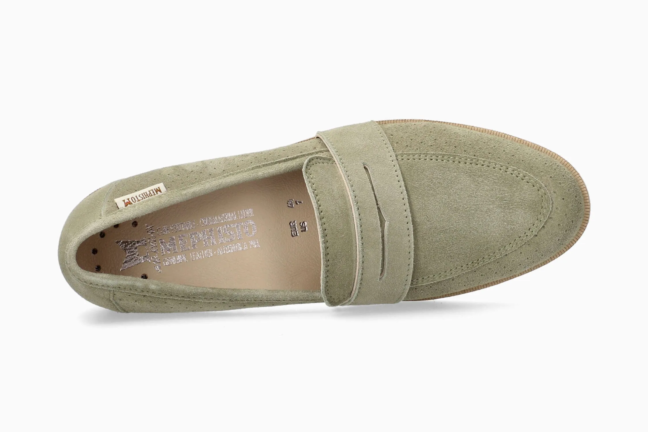 Hadele Perf - Light Khaki Glitter Slip Ons