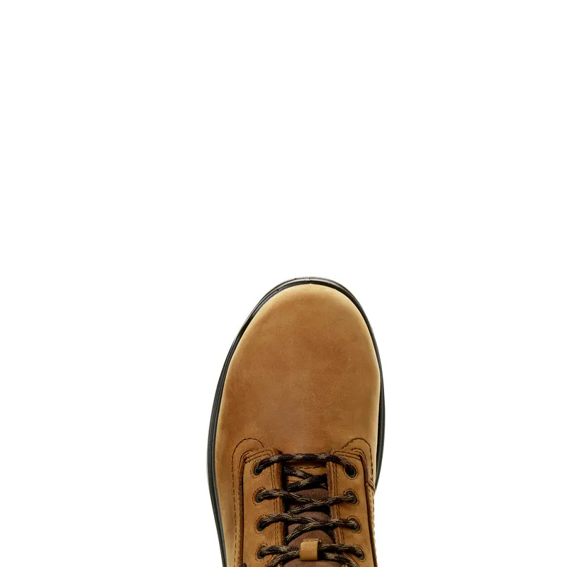 Best Work Boots With Zipper 'Ariat' Men's 6" Turbo WP Carbon Toe - Aged Bark