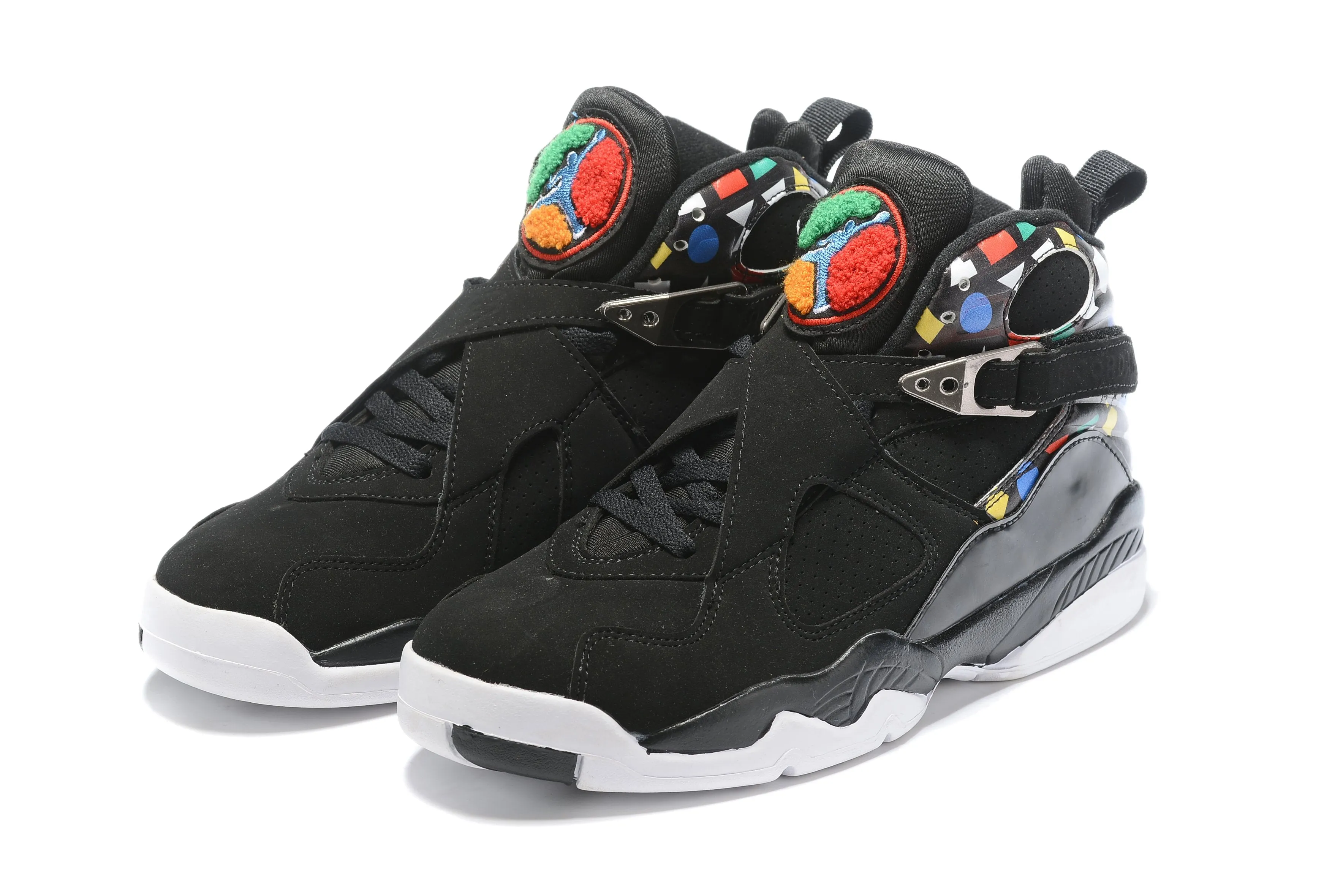 Asics Shoes Models Nike Air Jordan 8 Retro 'Quai 54' Black White Multicolor Sneaker Shoes Sale Men Size 8-13