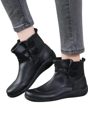 Harper Retro Mid-Calf Martin Boots Sandals Woven