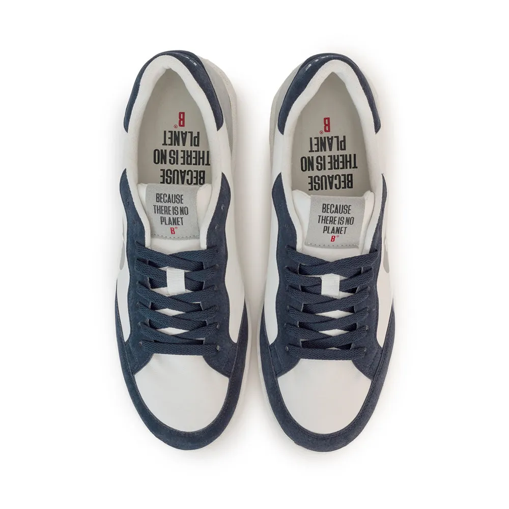 ECOALF OFF WHITE/NAVY DEIA VEGAN LEATHER TRAINERS FOR MEN Spira Sneakers