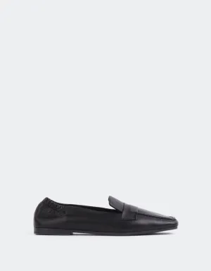 Medici Black Leather Loafers Luxury