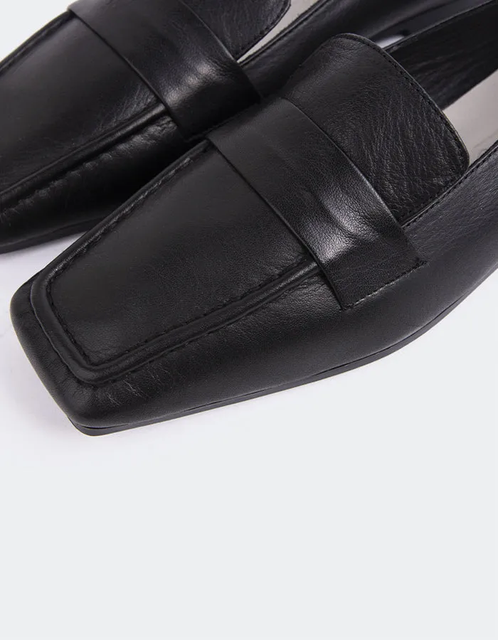 Yellow Loafers Medici Black Leather
