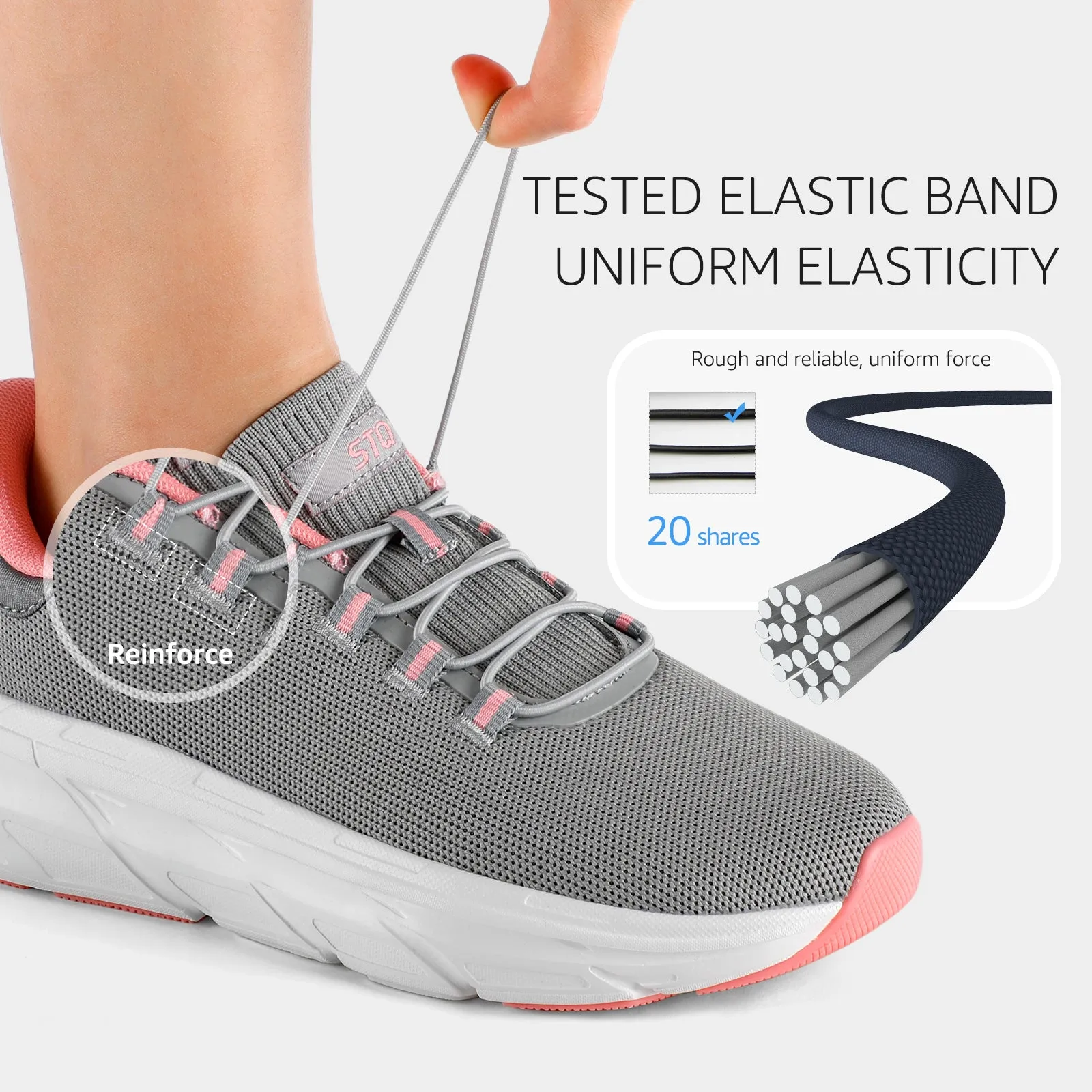 STQ Women's Slip On Walking Shoes Active Cushion Comfortable Tennis Breathable Non Slip Athletic Gym Workout Cross Training Sneakers Sneakers Gabbana