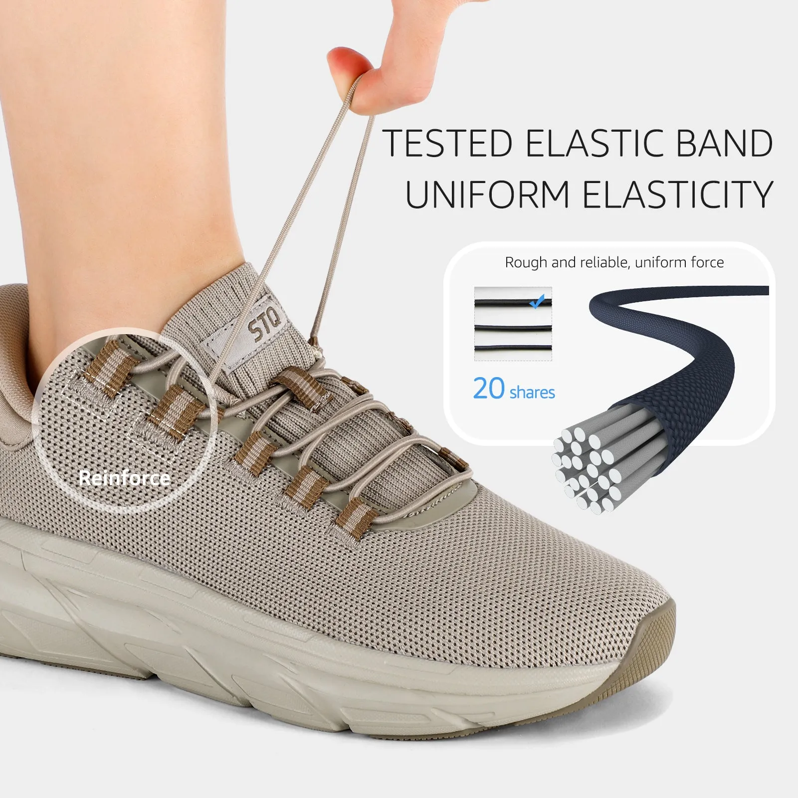 STQ Women's Slip On Walking Shoes Active Cushion Comfortable Tennis Breathable Non Slip Athletic Gym Workout Cross Training Sneakers Best Nursing Shoes Sneakers