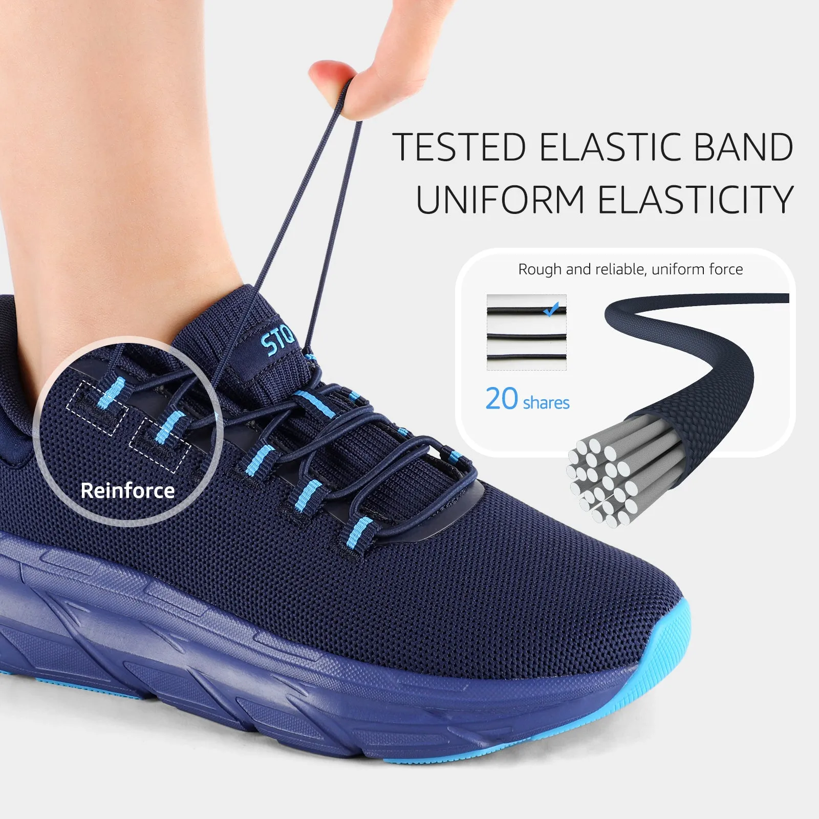 STQ Women's Slip On Walking Shoes Active Cushion Comfortable Tennis Breathable Non Slip Athletic Gym Workout Cross Training Sneakers Vegan Sneakers