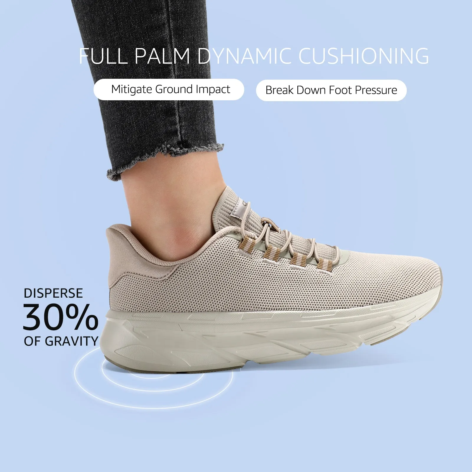 Best Walking Sneakers For Bunions STQ Women's Slip On Walking Shoes Active Cushion Comfortable Tennis Breathable Non Slip Athletic Gym Workout Cross Training Sneakers