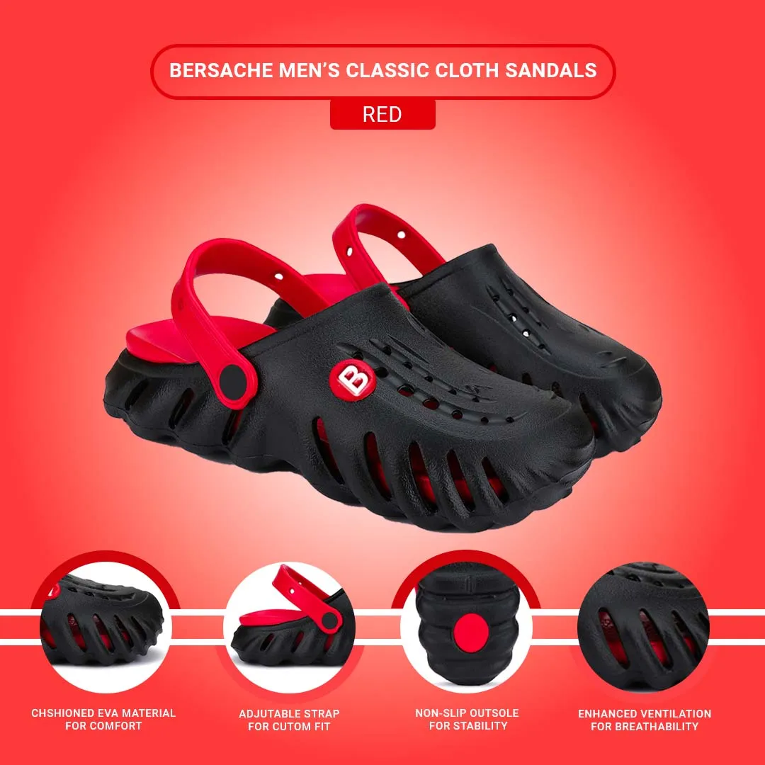 Bluey Slippers Bersache Extra Soft Classic Casual with Back Strap Regular wear with Ultra Soft & Flexibility Technology Flip-Flop for Men's/ boy,s 6006- (Black)