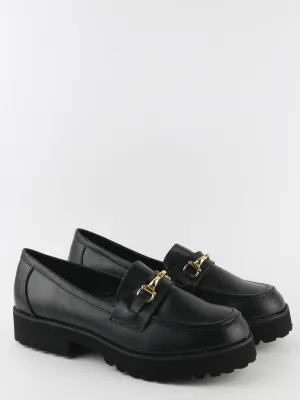 Women's Slip On Loafer Flat Shoes,Black Pointed Flat Leather Shoes